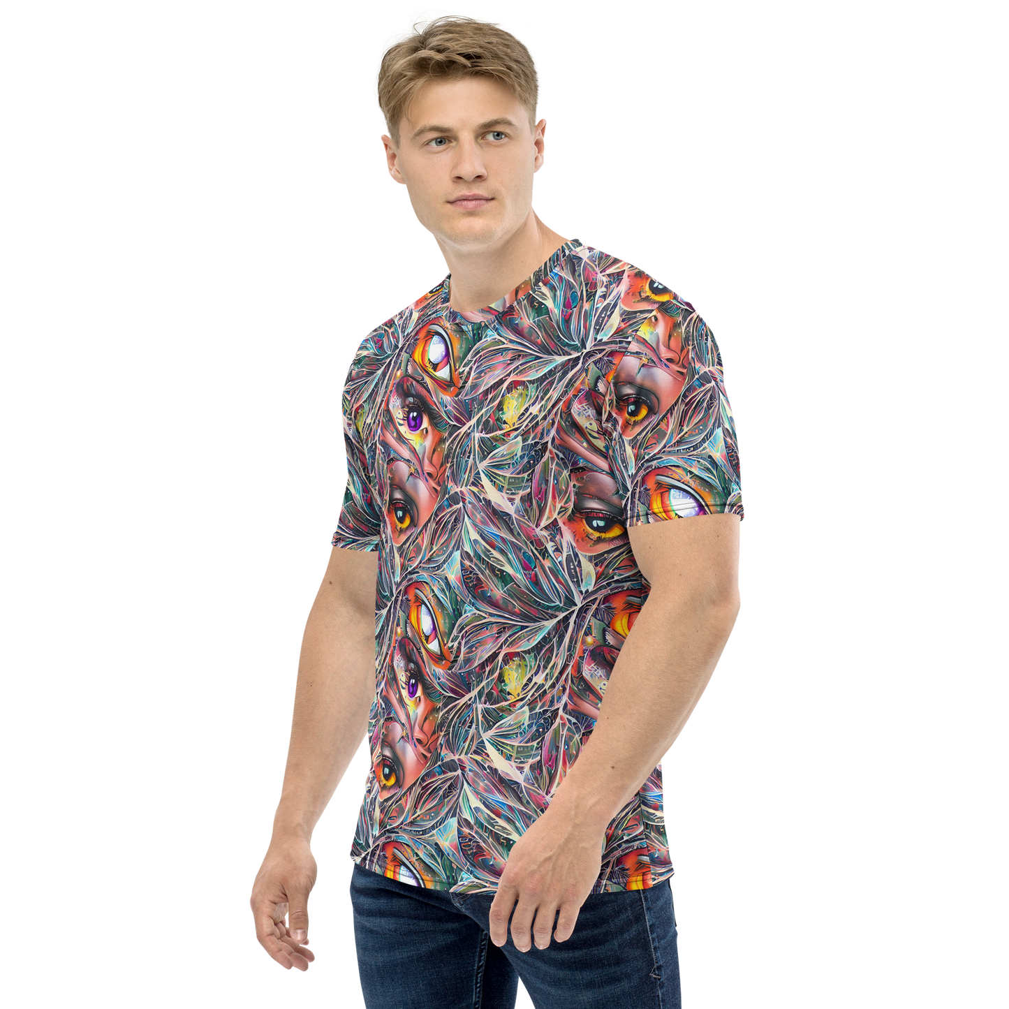 Men's Crew Neck T-Shirt - Prismatic Reverie