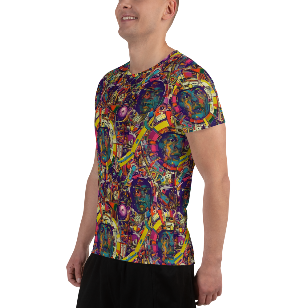 Men's Athletic T-Shirt - Cosmic Collage