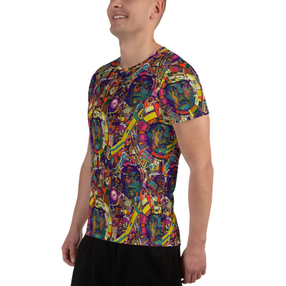 Men's Athletic T-Shirt - Cosmic Collage