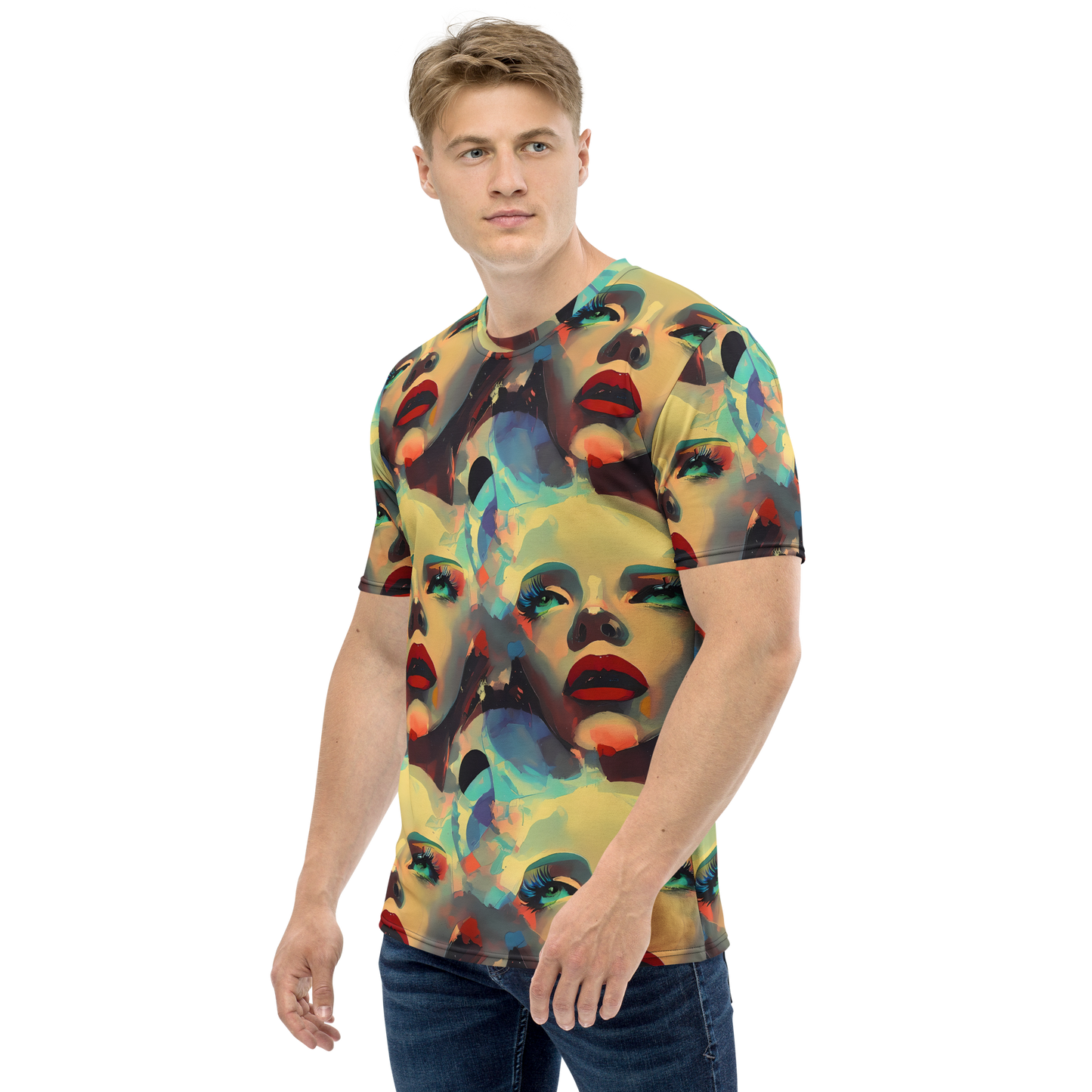 Men's Crew Neck T-Shirt - Astral Reflections