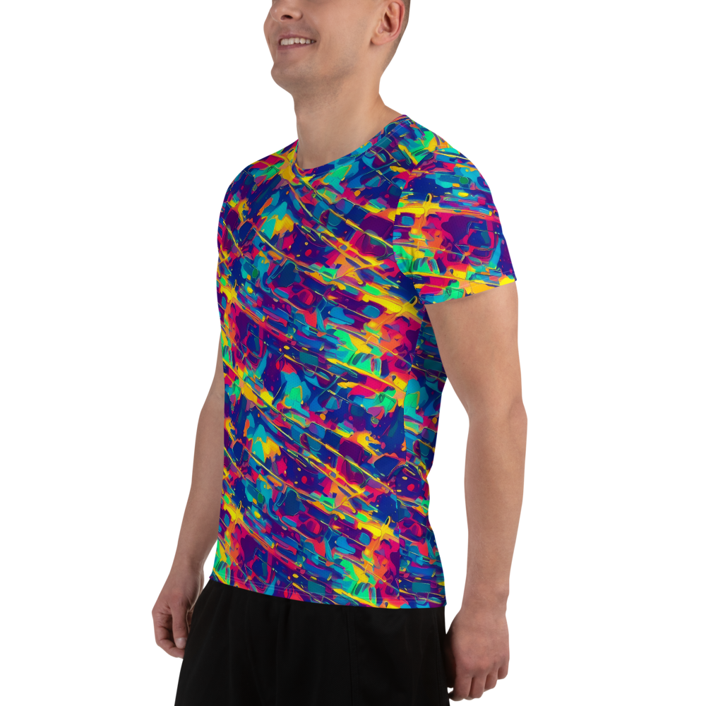 Men's Athletic T-Shirt - Spectrum Streaks