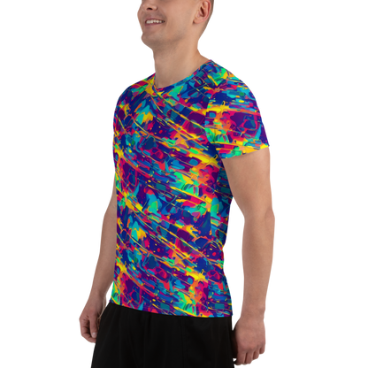 Men's Athletic T-Shirt - Spectrum Streaks