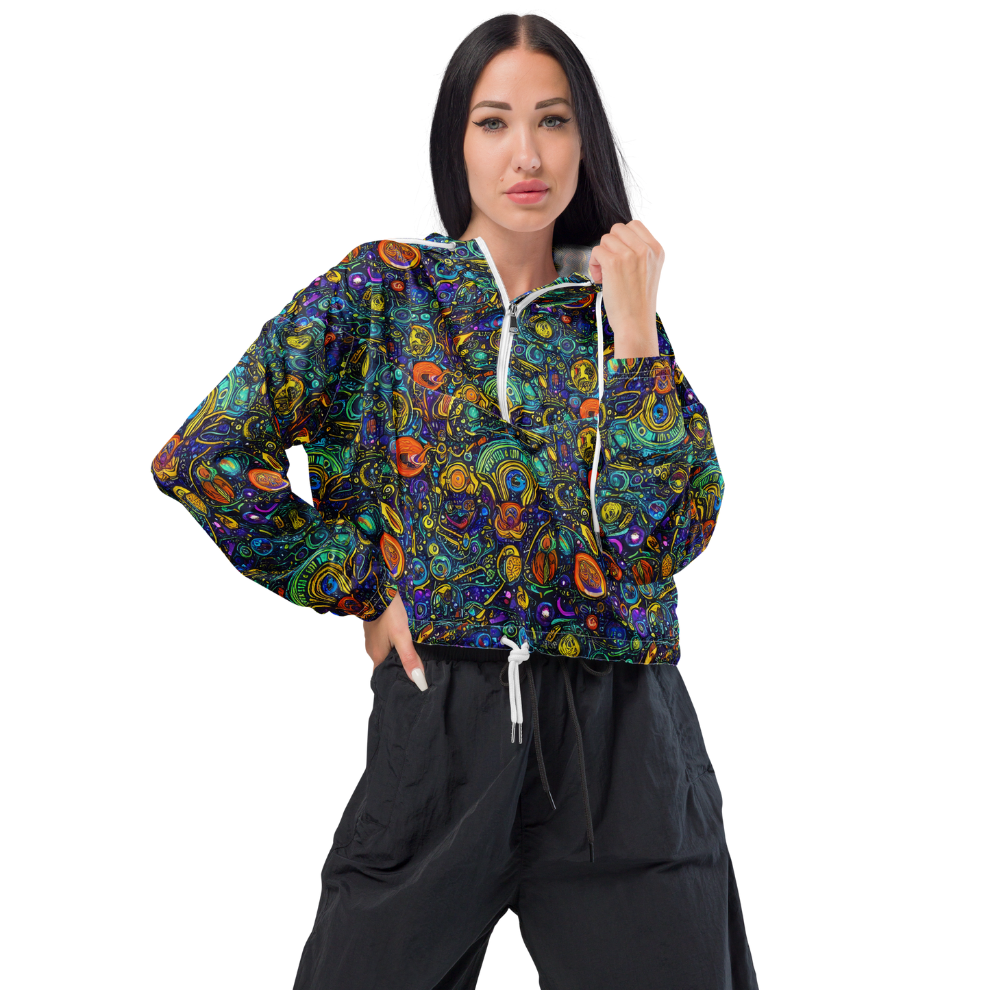 Women's Cropped Windbreaker - Vasnetsov Vortex