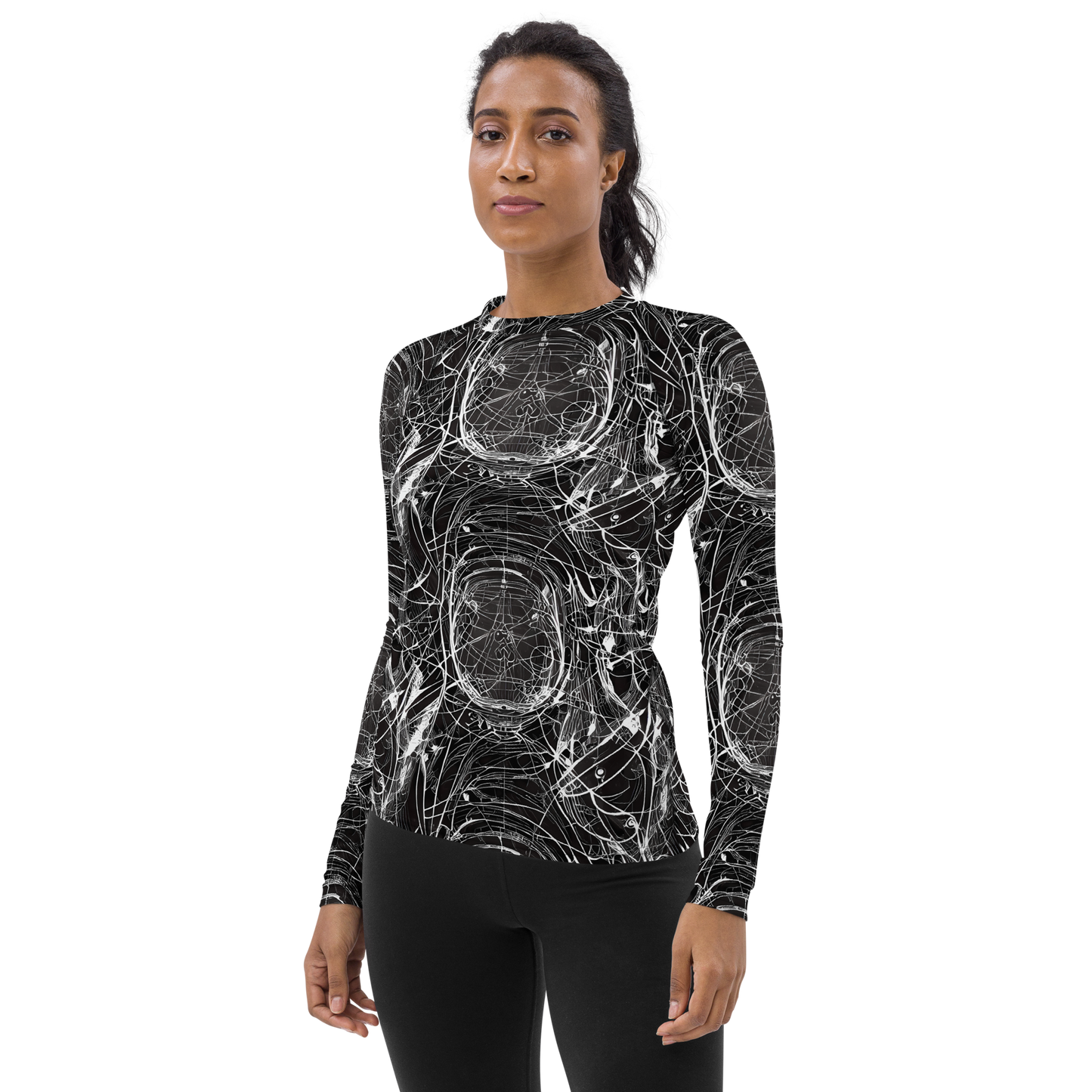 Women's Rash Guard - Nexus of Lines