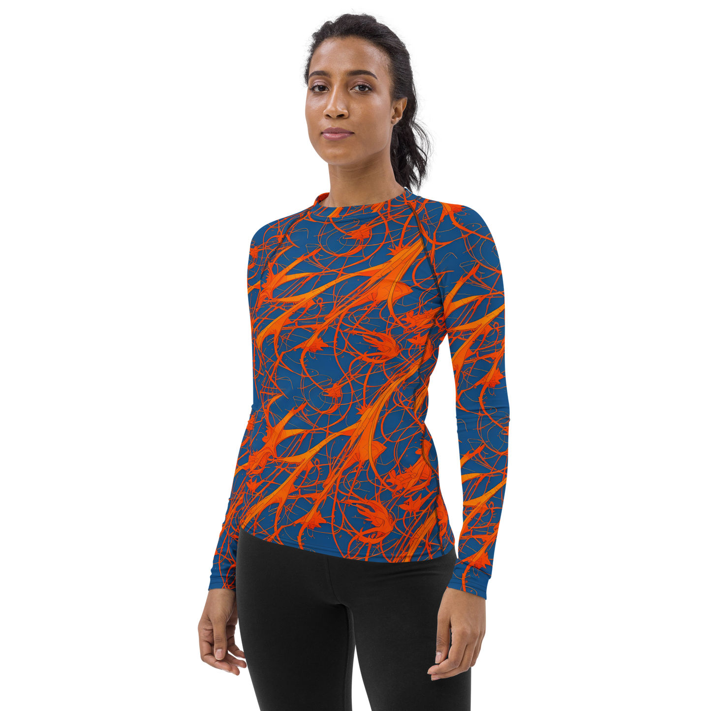 Women's Rash Guard - Nautical Ember