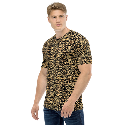 Men's Crew Neck T-Shirt - Cheetah Mosaic