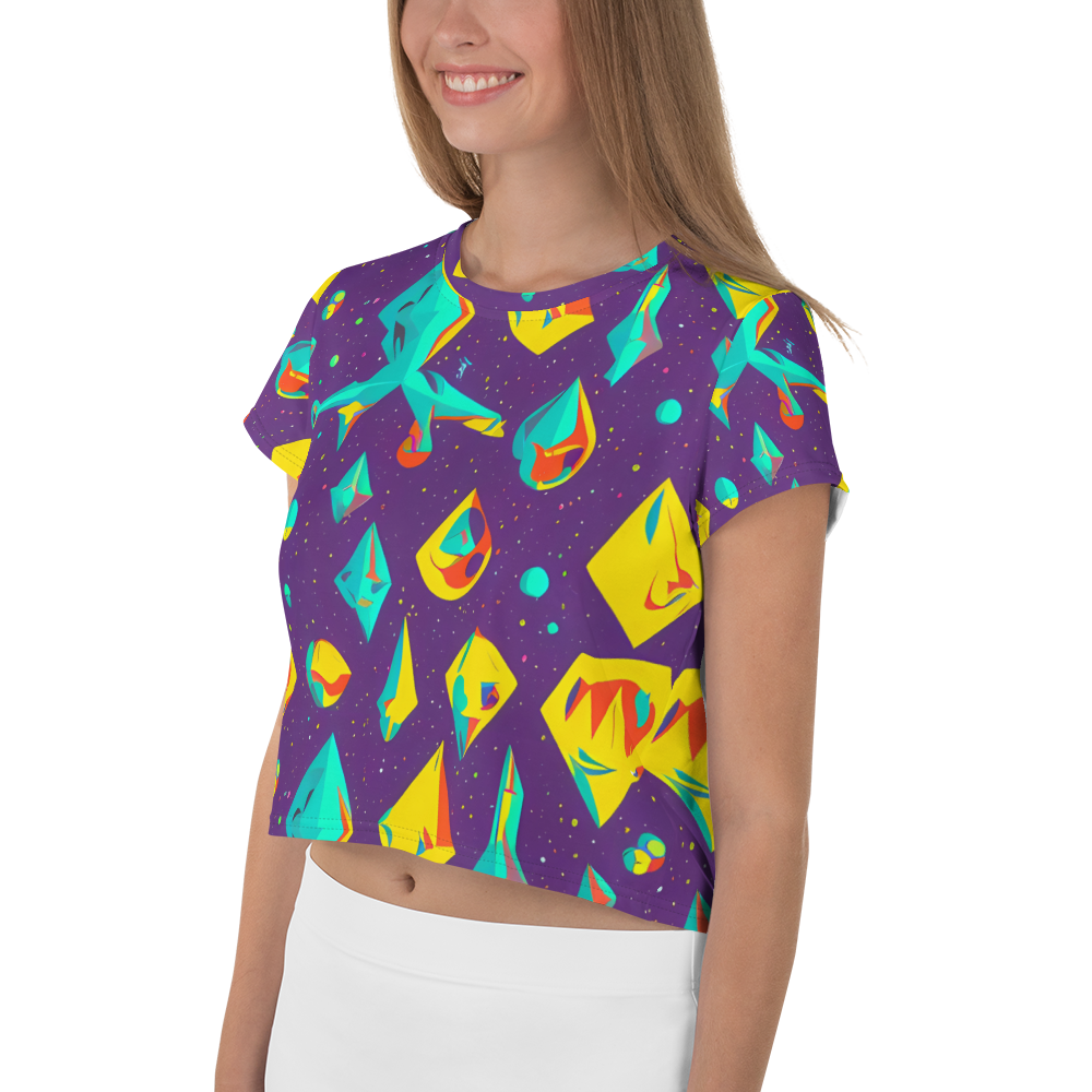 Women's Crop Tee - Cascading Prism