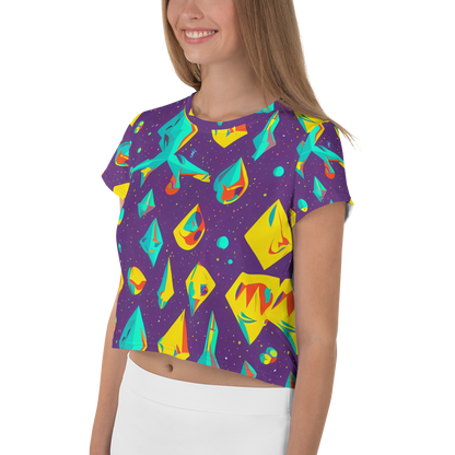 Women's Crop Tee - Cascading Prism