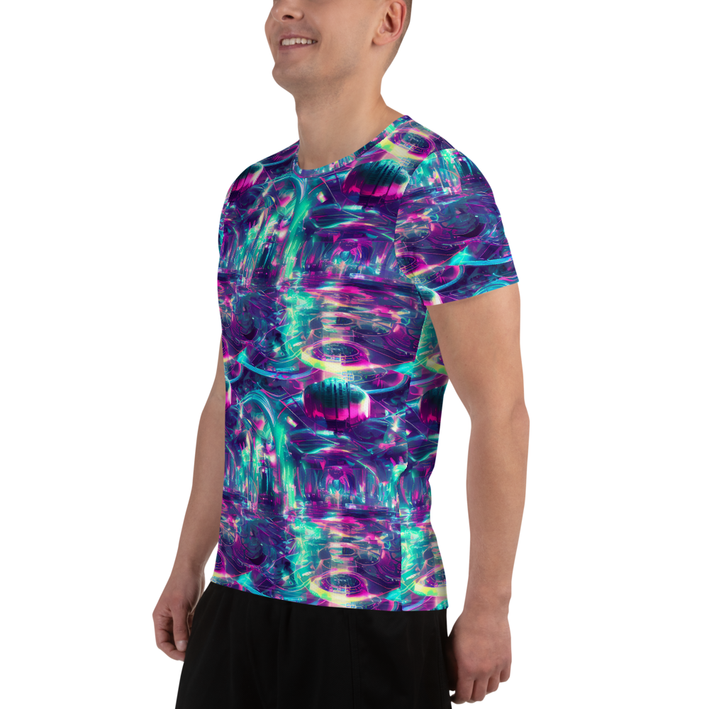 Men's Athletic T-Shirt - Synthwave Surge