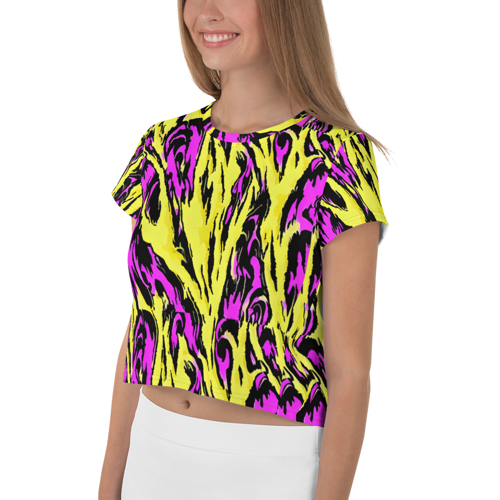 Women's Crop Tee - Neon Savanna