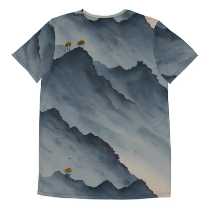 Men's Athletic T-Shirt - Misty Mountain Harmony