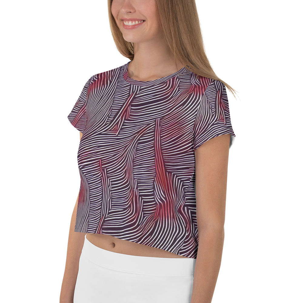 Women's Crop Tee - Nebula Waves