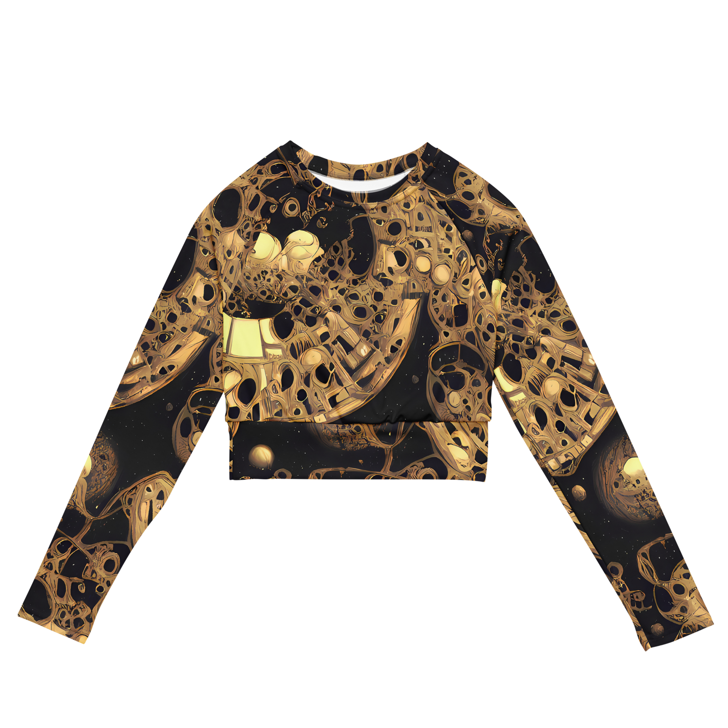 Long Sleeve Crop Top - Baroque Orbit