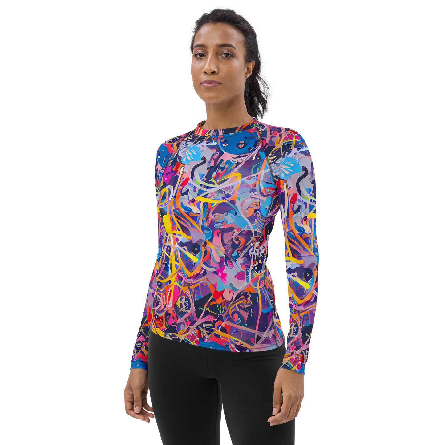 Women's Rash Guard - Vibrant Fusion