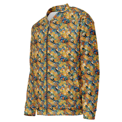 Bomber Jacket - Whimsical Feline Dance