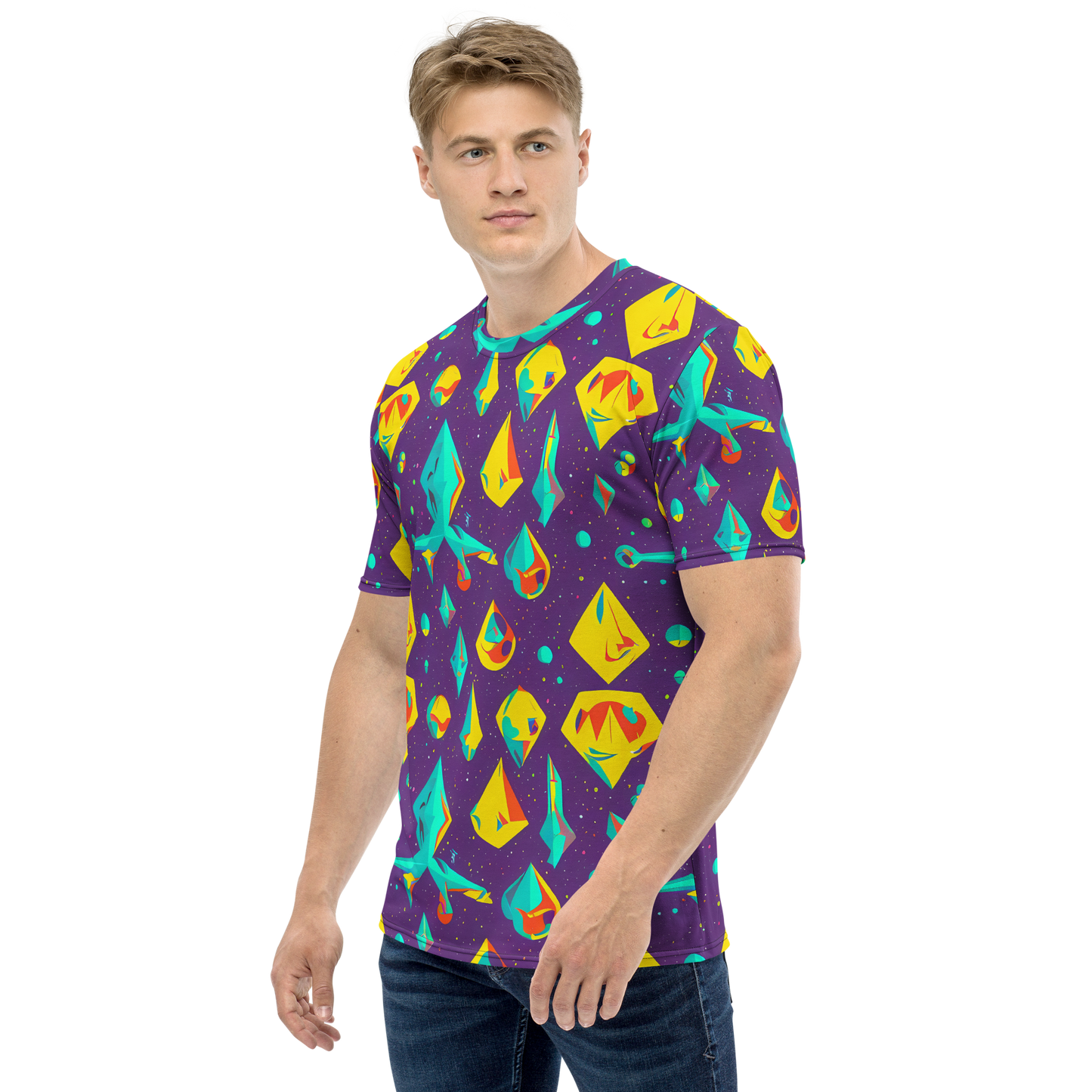 Men's Crew Neck T-Shirt - Cascading Prism