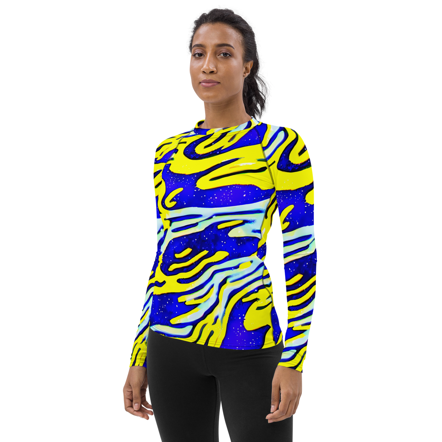 Women's Rash Guard - Electric Horizon