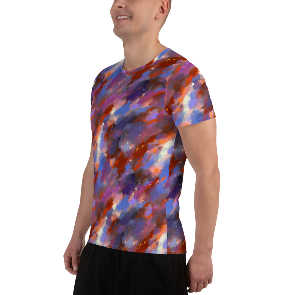Men's Athletic T-Shirt - Celestial Brushstroke