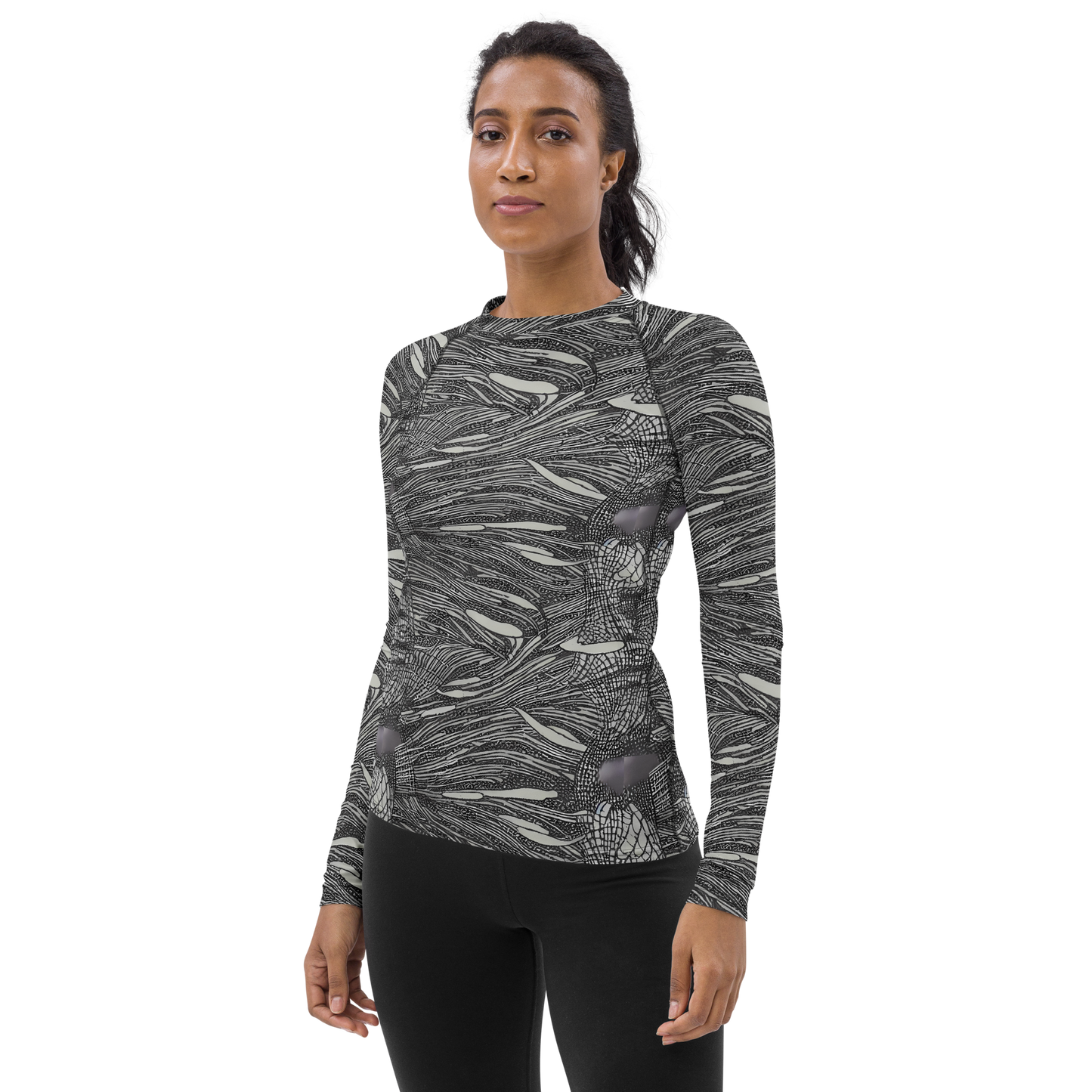 Women's Rash Guard - Sable Currents