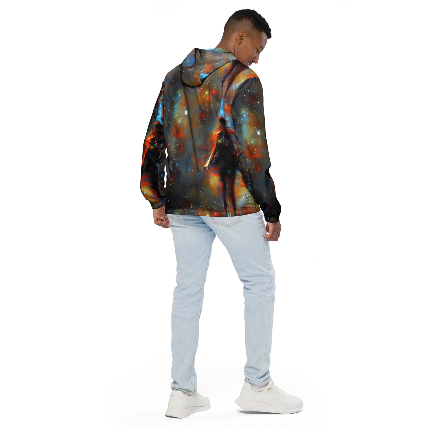 Men's Windbreaker - Brush Nebula