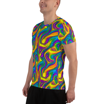 Men's Athletic T-Shirt - Electric Aurora