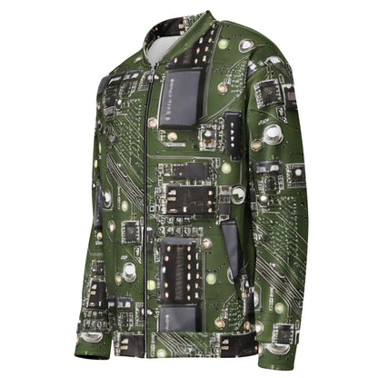 Bomber Jacket - Hacking, Circuit Board, Cyberpunk, Ambrosius Benson, Intricate