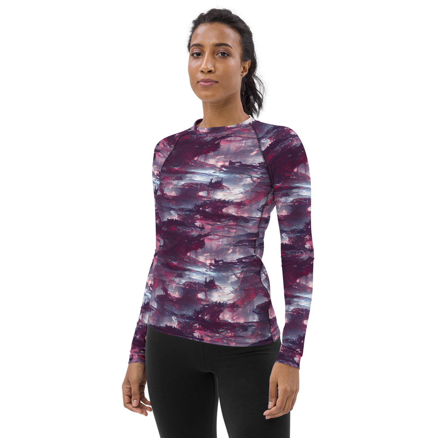 Women's Rash Guard - Twilight Fortresses