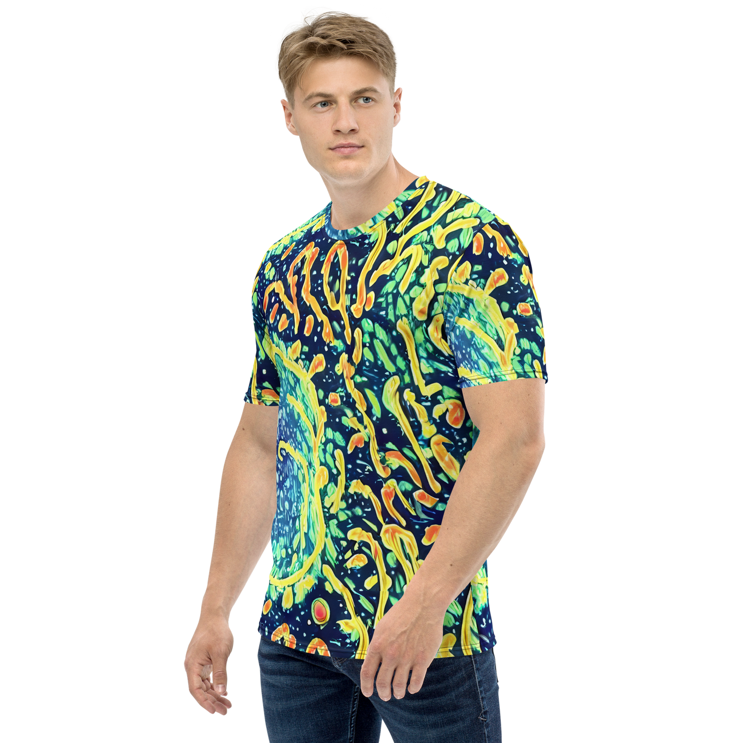 Men's Crew Neck T-Shirt - Vortex Glow