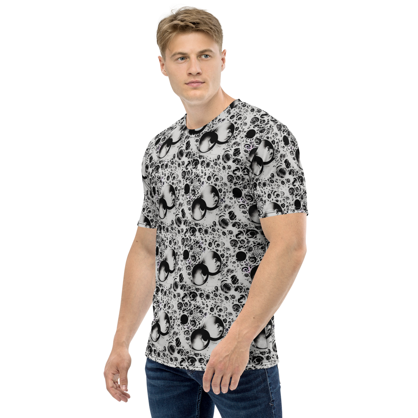 Men's Crew Neck T-Shirt - Crater Swirl