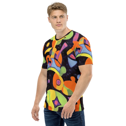 Men's Crew Neck T-Shirt - Neon Symphony