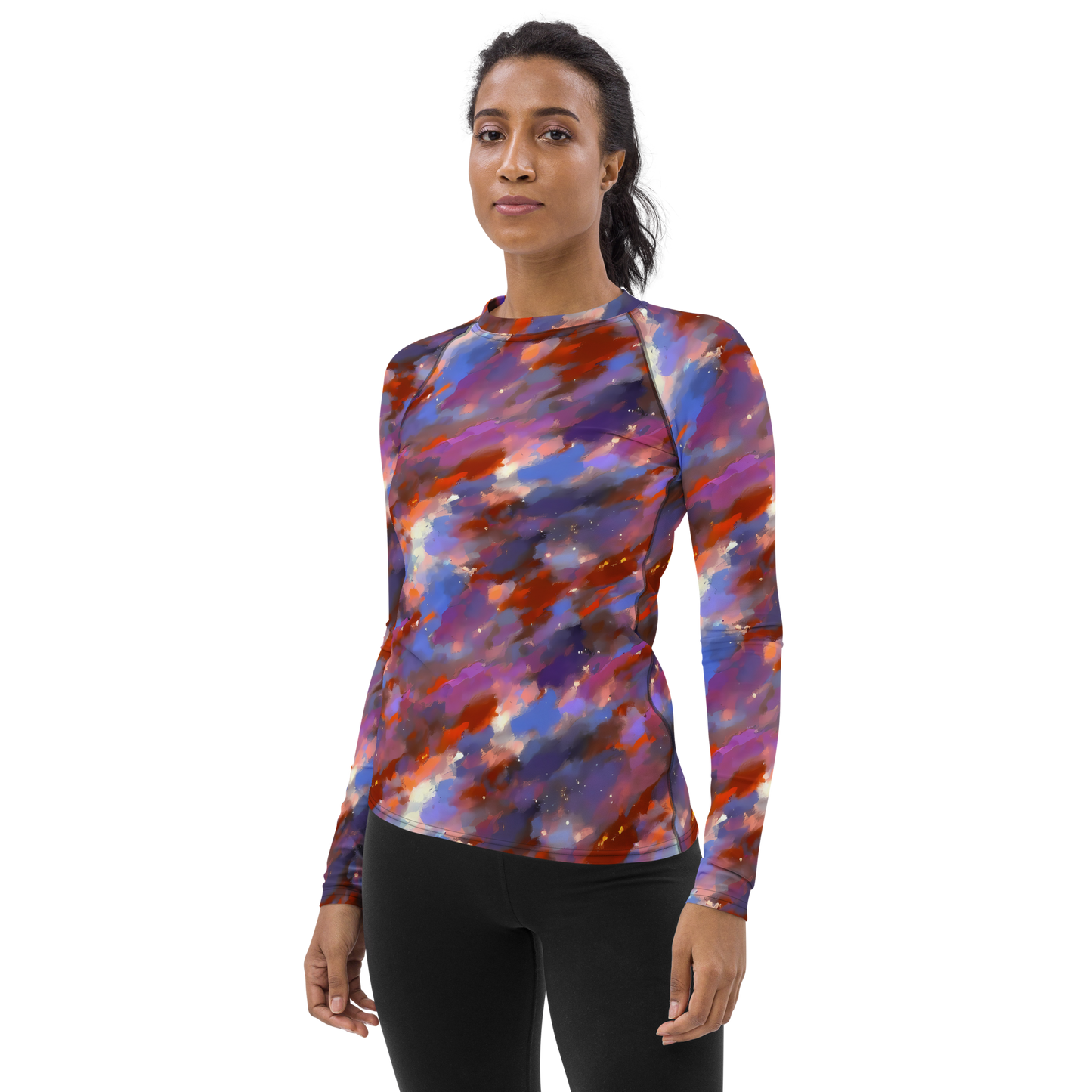 Women's Rash Guard - Celestial Brushstroke