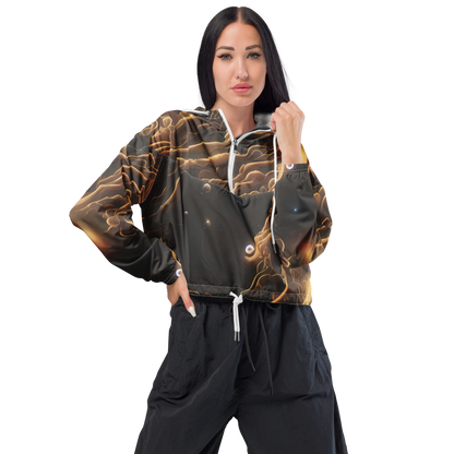 Women's Cropped Windbreaker - Ether Tangle