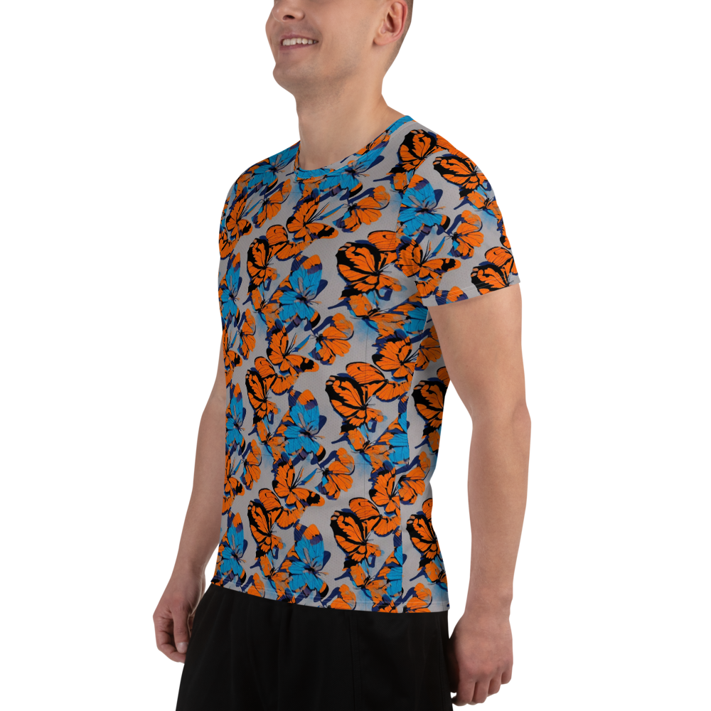 Men's Athletic T-Shirt - Flutter Wave