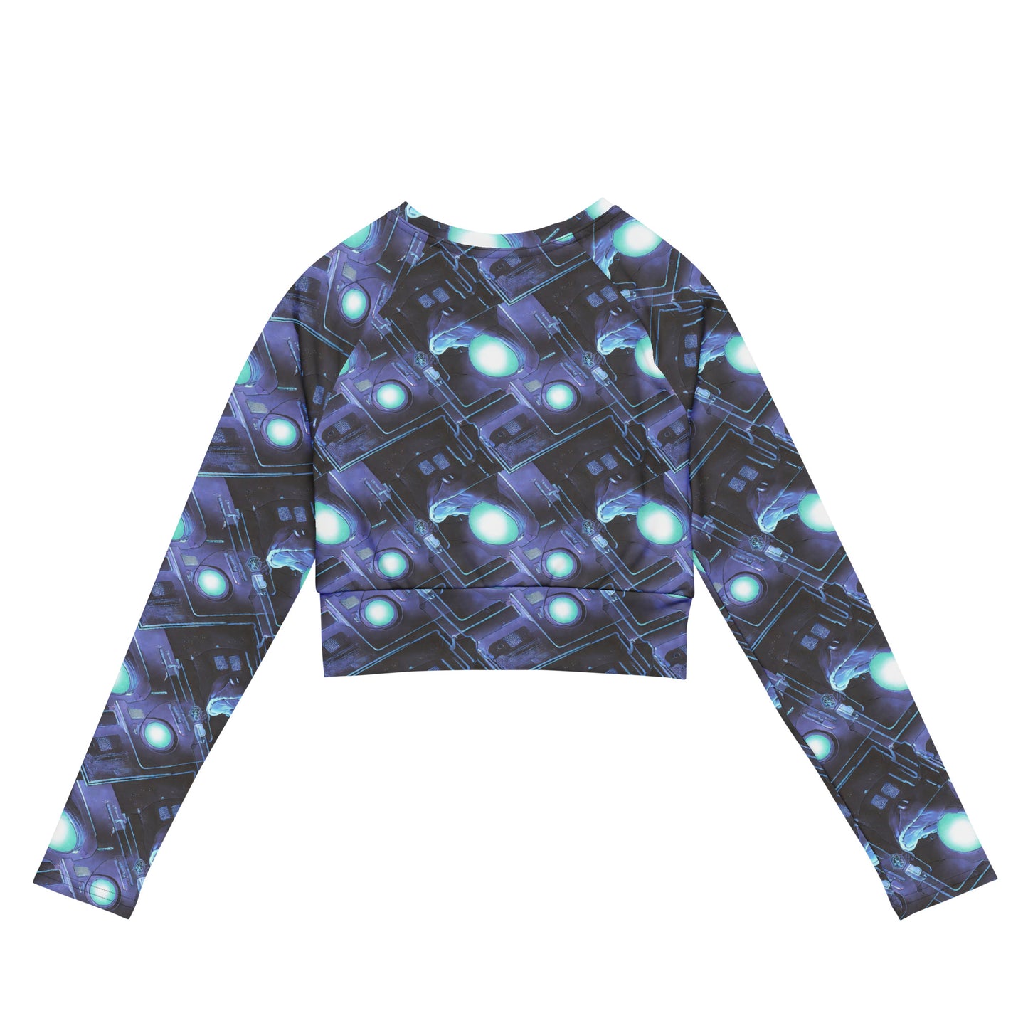 Long Sleeve Crop Top - Galactic Circuit