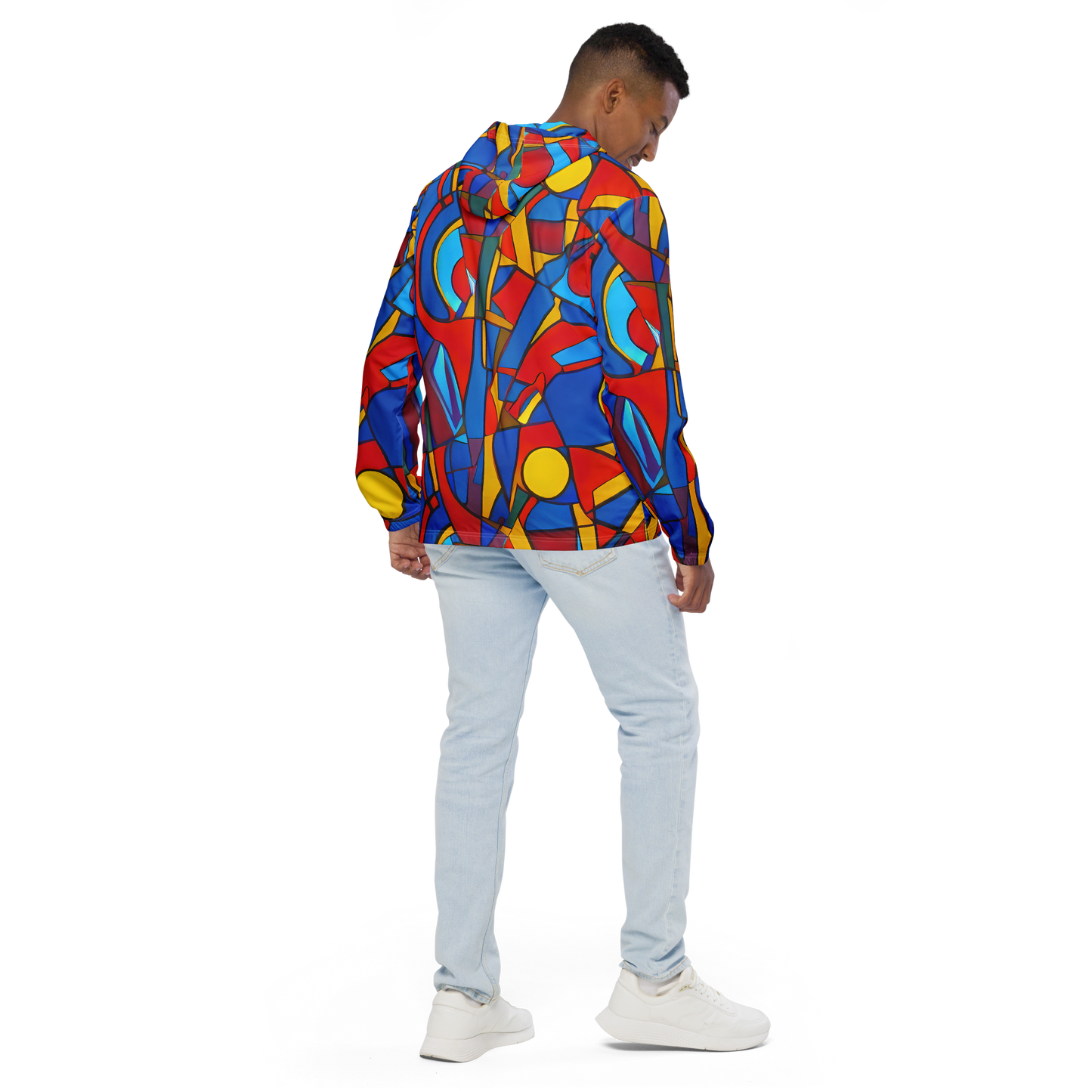 Men's Windbreaker - Mondrian Maze