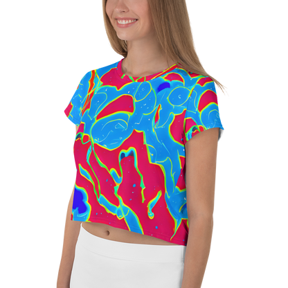 Women's Crop Tee - Electric Bloom