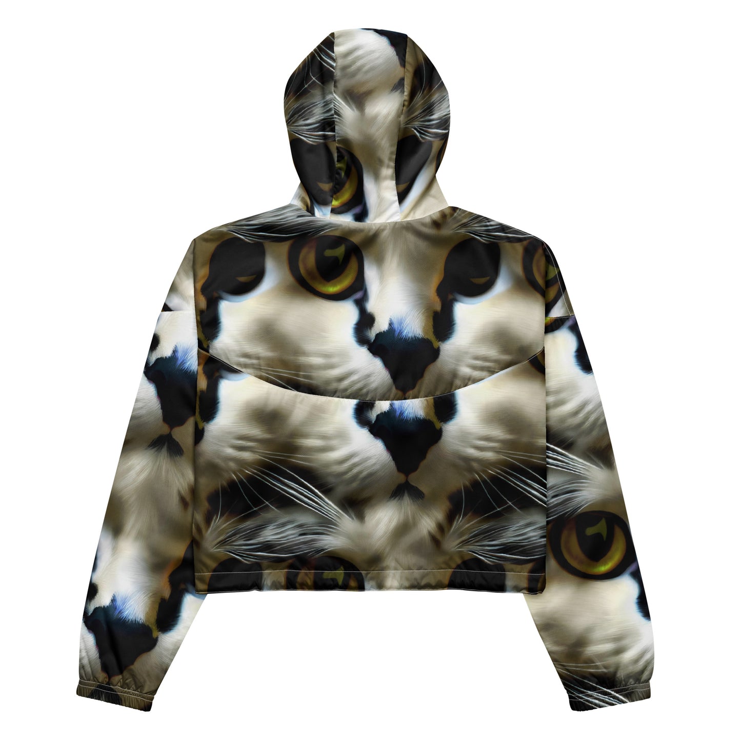 Women's Cropped Windbreaker - Feline Fancy
