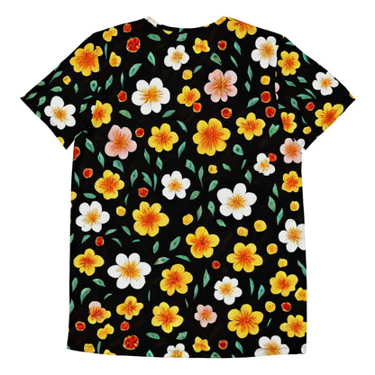 Men's Athletic T-Shirt - Sunlit Blossoms