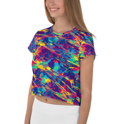 Women's Crop Tee - Spectrum Streaks