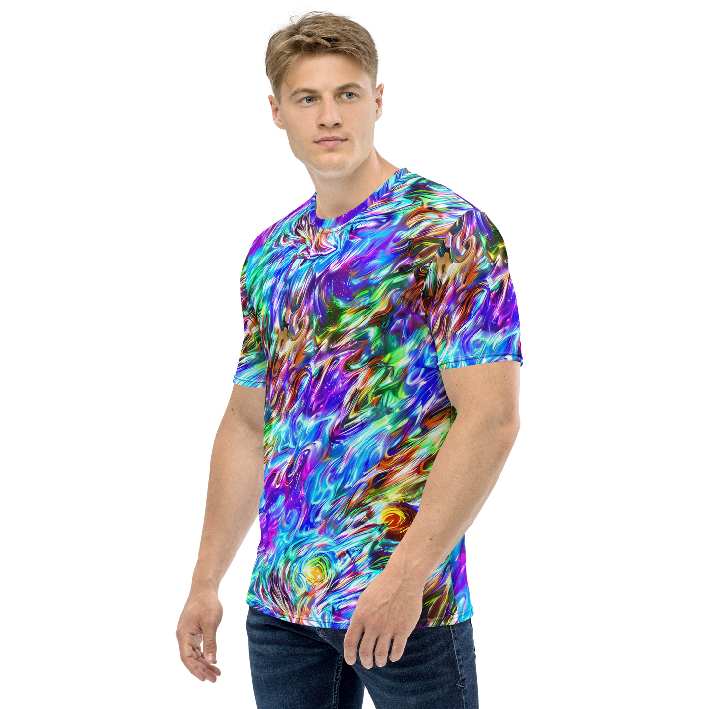 Men's Crew Neck T-Shirt - Faini Whirlwind