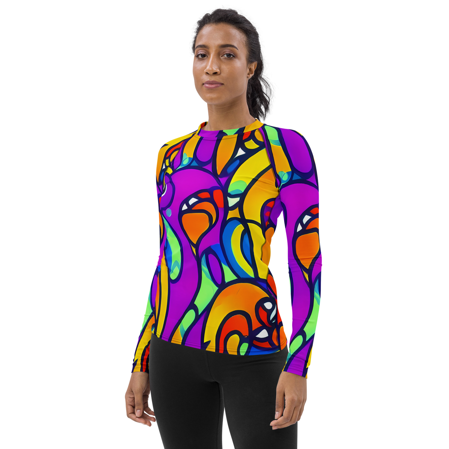 Women's Rash Guard - Kaleido Fish