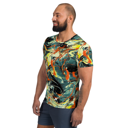 Men's Athletic T-Shirt - Fluid Firestorm