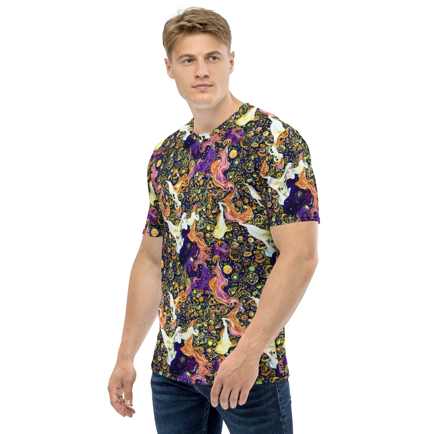 Men's Crew Neck T-Shirt - Ethereal Waltz