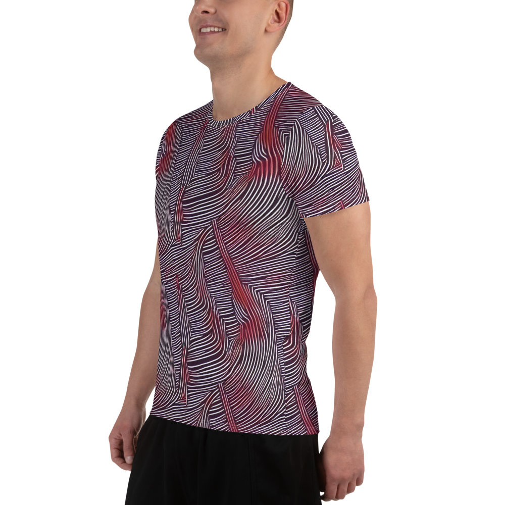 Men's Athletic T-Shirt - Nebula Waves