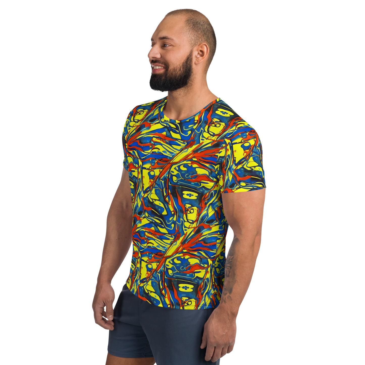 Men's Athletic T-Shirt - Cyberflow Circuit