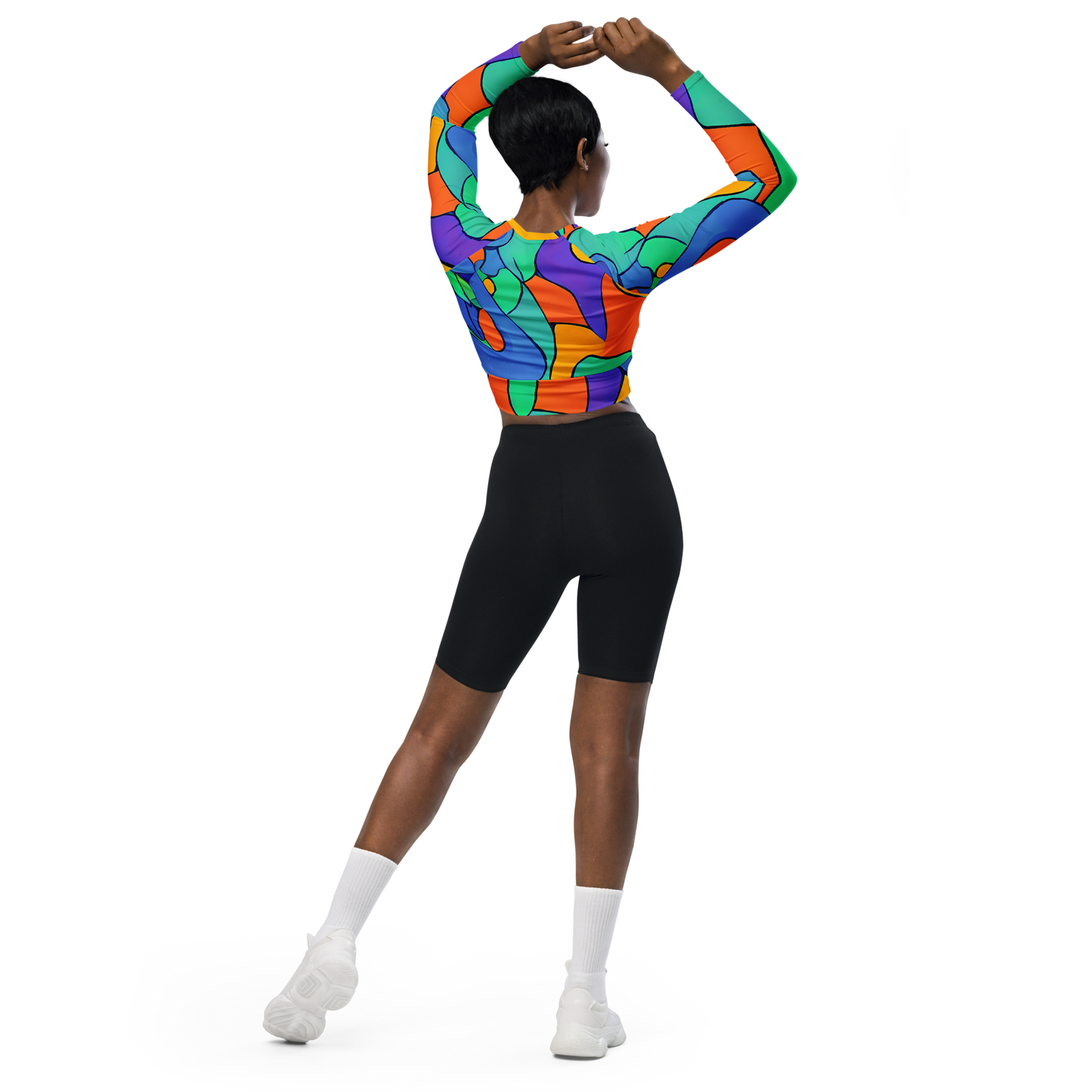 Long Sleeve Crop Top - Archipenko Dream