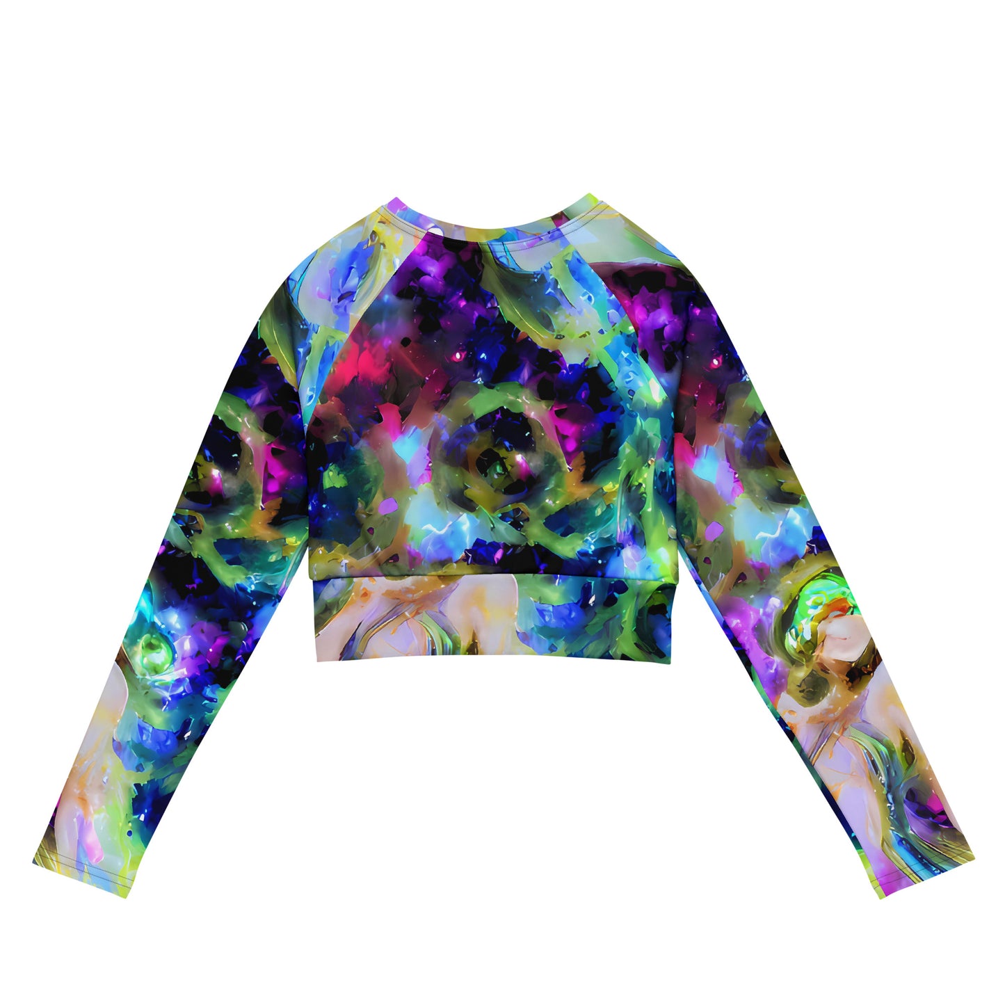 Long Sleeve Crop Top - Fantasy Spiral