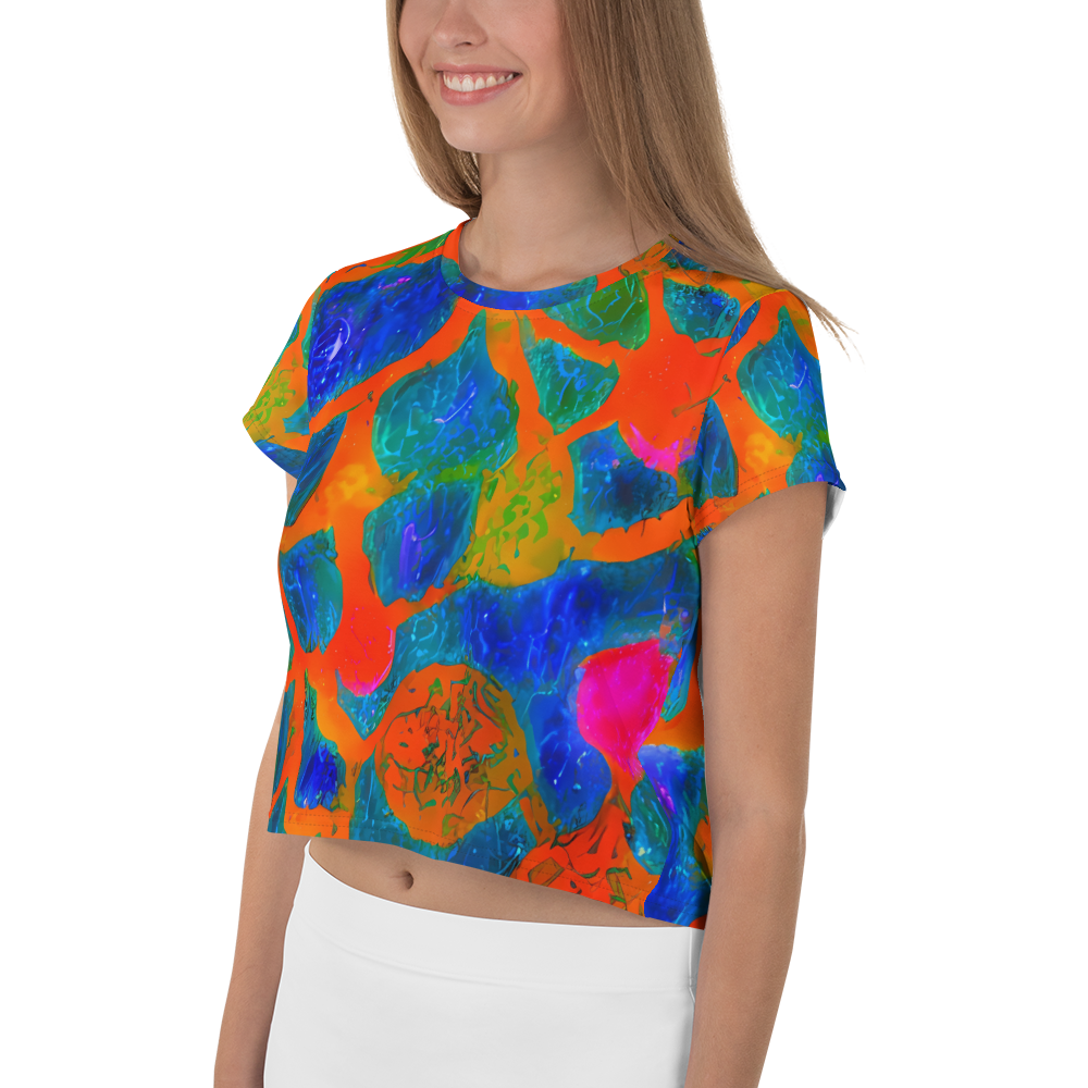 Women's Crop Tee - Vibrant Mosaic