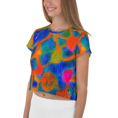 Women's Crop Tee - Vibrant Mosaic