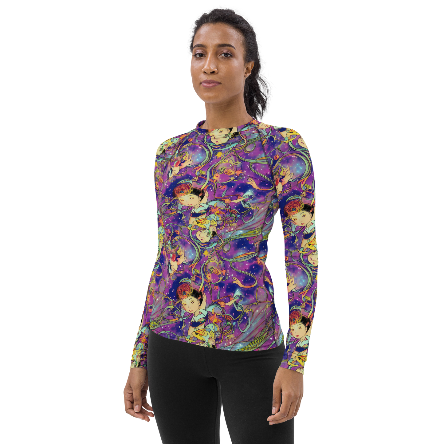 Women's Rash Guard - Spiral of Stardust